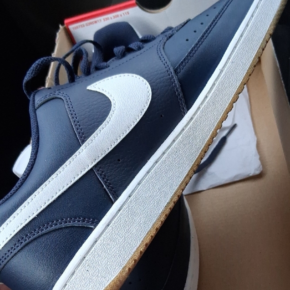 Brand New Mens Nike Court Vision Low shoes Midnight Navy And White - Picture 5 of 6